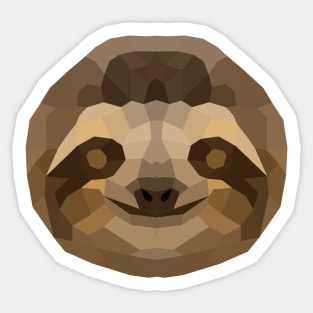 Cute Sloth Low Poly Sticker